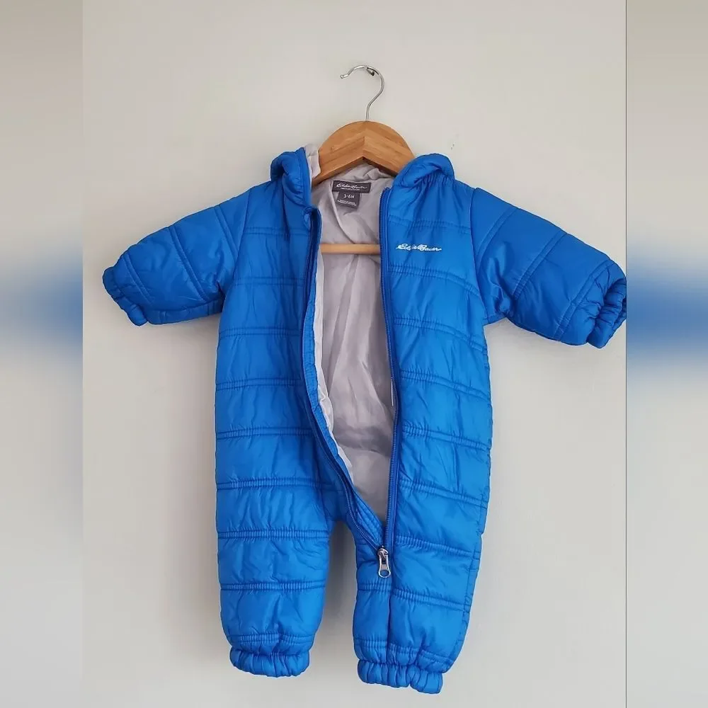 Eddie Bauer Bright Blue First Adventure Snow Suit Size 3-6 Months